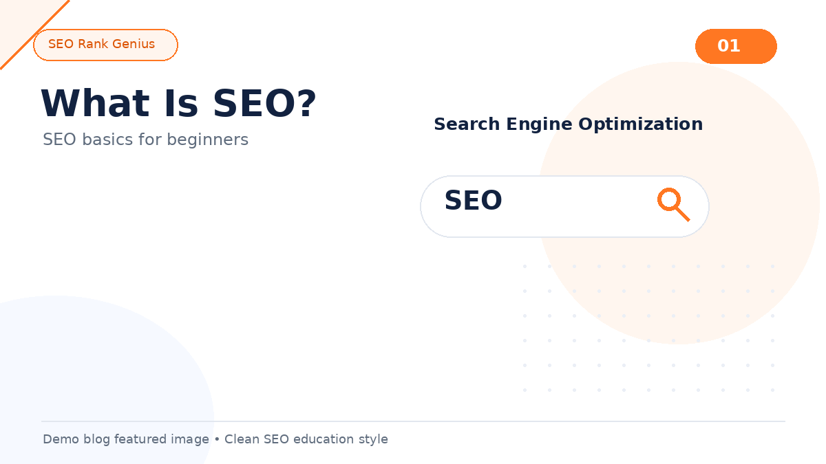 Diagram explaining search engine optimization basics for small business websites