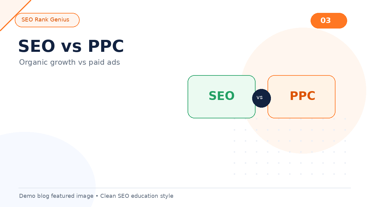 Comparison chart of SEO versus PPC marketing for long-term growth