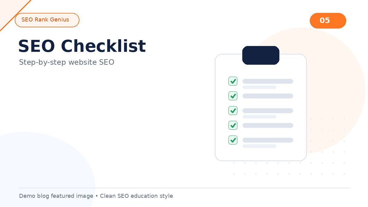 Step-by-step SEO checklist for launching a new business website