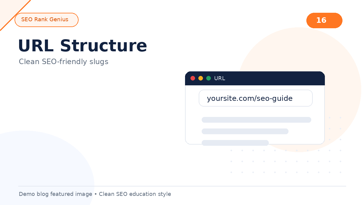 Clean URL structure diagram for organizing WordPress pages and blog posts