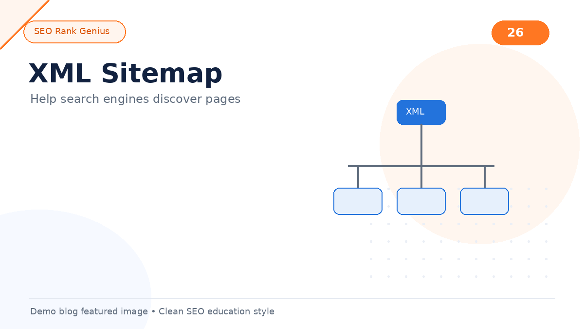 XML sitemap file structure showing indexed URLs submitted to search engines