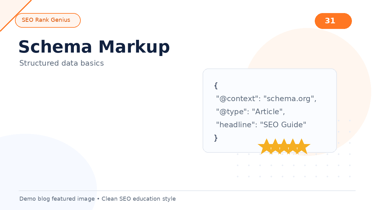 Schema markup JSON-LD structured data example for rich search results