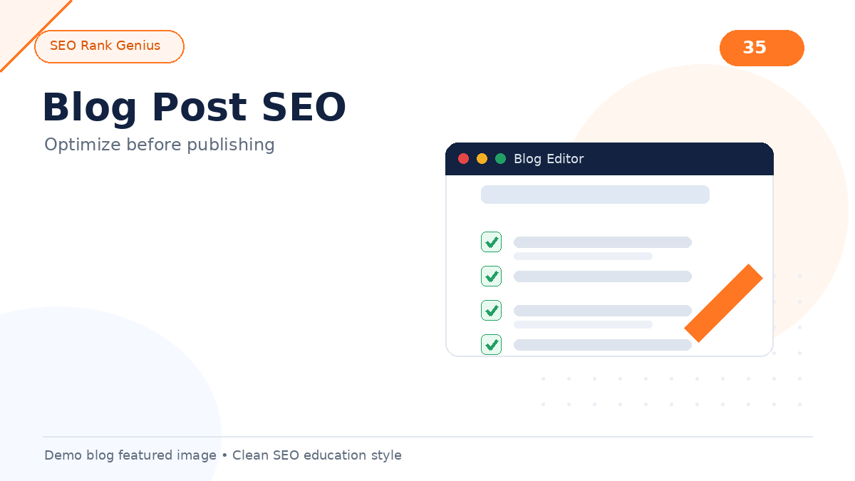 Blog post SEO review checklist before hitting publish in WordPress